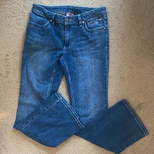 Harley Davidson vintage bedazzled low waisted bootcut jeans